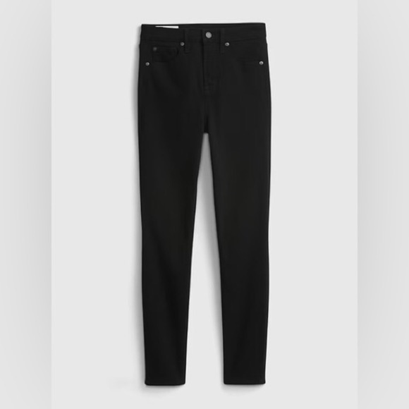 NWT! GAP Absolute Black High Rise True Skinny Jeans with Washwell - TALL SIZES - Picture 5 of 6